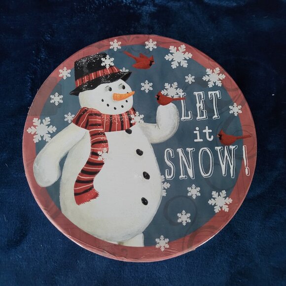 Set of 4 Snowman Plates - Picture 6 of 6
